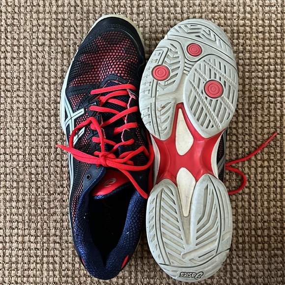 ASICS Gel Solution Speed. Blue and red. Womens 9 1/2. - Picture 4 of 11